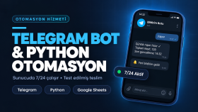 Telegram botu ve Python otomasyon scripti yazarım
