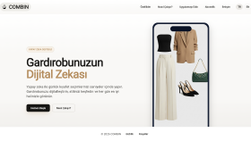 COMBIN-Dijital Moda Asistanı Landing Page Geliştirme