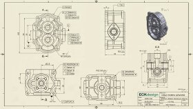 Dişli Pompa Gövdesi - İmalat Teknik Resmi & 3D Modelleme