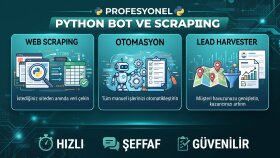 python otomasyon botları ve scraping projeleri geliştiririm