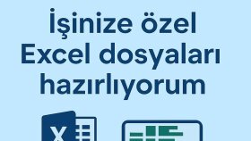 Excel ile işinizi kolaylaştıracak akıllı tablolar hazırlarım