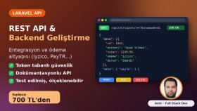 Laravel ile REST API ve backend geliştirme yaparım