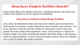 Akrep Burcu Erkeğinin Özellikleri