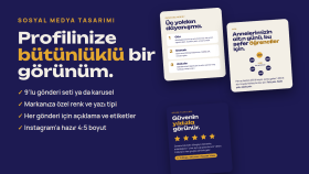 markanız için sosyal medya gönderi seti tasarlarım
