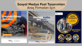 Sosyal medya post tasarımları araç firmaları için.