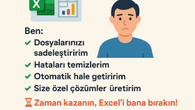 Excel ile otomatik raporlama ve tüm raporları hazırlarım