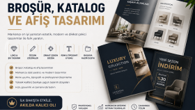 sizler için lüx broşür, katalog ve afiş tasarlarım