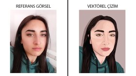 vektörel portre yaparım