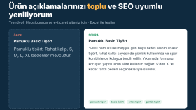 Trendyol ürünleriniz için SEO uyumlu açıklama yazarım