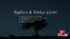 profesyonel İngilizce ve Türkçe çeviri yaparım