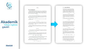 akademik metinlerinizi Türkçe - İngilizce çeviri yapabilirim