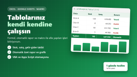 Excel ve Google Sheets tablolarınızı otomatikleştiririm