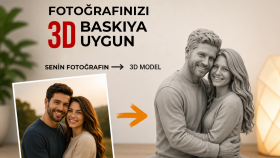 Fotoğraftan STL FBX OBJ 3D Yüz/Portre Modelleme Yapıyorum