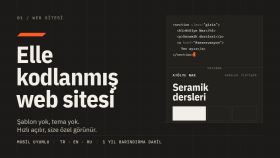 hazır tema değil, size özel kodlanmış web sitesi yaparım