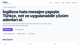 Fixora | Yapay Zekâ Destekli Hata Analiz Uygulaması