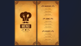 restoran menüsü tasarlarım