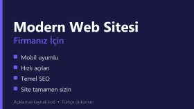 firmanız için modern ve hızlı web sitesi yaparım