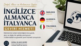 yabancı dil çevirilerinizi yapabilirim