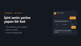 ihtiyacına göre Telegram veya Discord botu yazarım