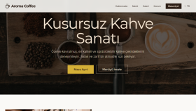 Bir Kafe / Kahve Dükkanı için Modern Responsive Website
