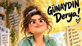 İsme Özel 3D Animasyon Şarkı Klibi - Derya