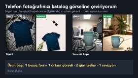 ürün fotoğrafınızı beyaz fon ve ortam görseline çeviririm