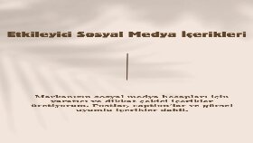 Etkileyici Sosyal Medya İçeriği