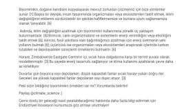İklim konusundaki çeviri çalışmam.
