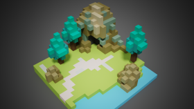 Voxel Art Çevre Sahne