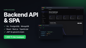 web uygulamanız için backend ve yönetim paneli geliştiririm