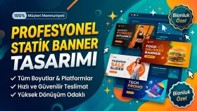 markanız için profesyonel statik banner tasarlarım