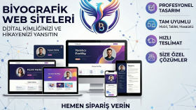 sana özel şık ve profesyonel biyografi siteleri yaparım