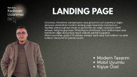 sizin için dönüşüm odaklı profesyonel landing page yaparım