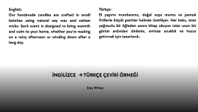 İngilizceden Türkçeye çeviri yaparım