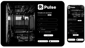 Modern Fitness Uygulaması Sign Up ve Kayıt Ekranı Tasarımı