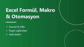 Excel formül, makro ve otomasyon işlerinizi yaparım