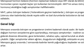 Menopozal Hormon Tedavisi (MHT) Nedir?