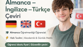 Almanca İngilizce ve Türkçe arasında doğal çeviri yapıyorum