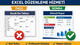 excel tablo düzenleme ve profesyonel raporlama yaparım