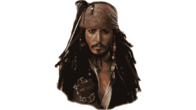Captain Jack Sparrow realistic illustration