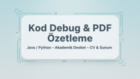 Java/Python hatalarını çözüp PDF özetleri hazırlıyorum