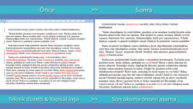 Metin Mimarlığı: Yapısal Düzenleme (Öncesi ve Sonrası)