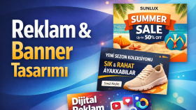 markan için dikkat çeken reklam ve banner tasarımı yapıyorum