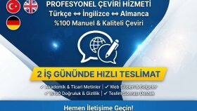 Türkçe-İngilizce-Almanca tercüme hizmeti verebilirim