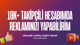 12k+ takipçili hesabımda sizlerin reklamını yapabilirim