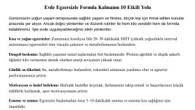 Sağlıklı Yaşam ve Fitness
