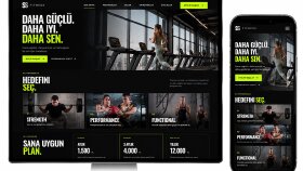 Fitness salonu spor salonu için web sitesi