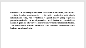 Gizli ve Aktif OlarakKullanılan ÇalışmalarHakkında