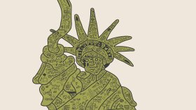 Keith Haring çiziminin yeniden yorumlanması