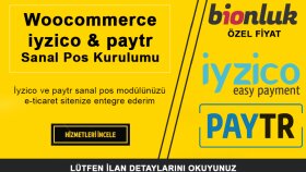 woocommerce için iyzco & paytr sanal pos modülünü kurarım
